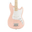 Squier FSR Bronco 4-String Bass Guitar, Maple FB, Shell Pink