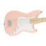 Squier FSR Bronco 4-String Bass Guitar, Maple FB, Shell Pink