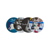 Fender Guitar Coaster Set, Multi-Color Leather, 4-Pack