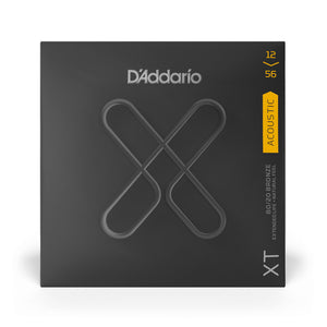 D'Addario XTABR1256 XT 80/20 Acoustic Guitar Strings, Light/Medium Bottom, 12-56