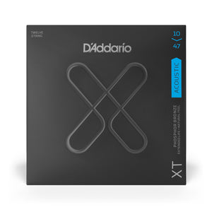 D'Addario XTAPB1047-12 XT Phosphor Bronze Acoustic Guitar Strings, Light, 10-47