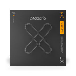 D'Addario XTB50105 XT Nickel Plated Steel 4-String Long Scale Bass Guitar Strings, 50-105