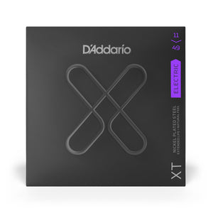 D'Addario XTE1149 XT Nickel Plated Steel Electric Guitar Strings, Medium, 11-49