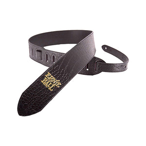 Ernie Ball 4072 Brown Croc Skin Leather Guitar Strap