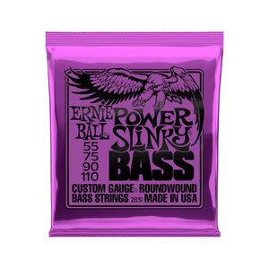 Ernie Ball Power Slinky Nickel Wound Electric Bass Strings, 55-110