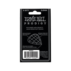 Ernie Ball Standard Prodigy 2.0mm Guitar Picks, White, 6-Pack