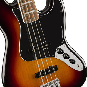 Fender Vintera 70s Jazz Bass Guitar, Pau Ferro FB, 3-Tone Sunburst