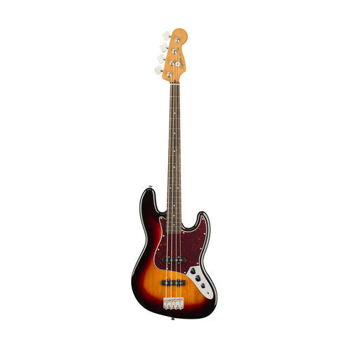 Squier Classic Vibe 60s Jazz Bass Guitar, Laurel FB, 3-Tone Sunburst