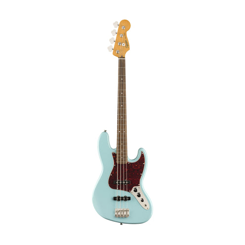 Squier Classic Vibe 60s Jazz Bass Guitar, Laurel FB, Daphne Blue