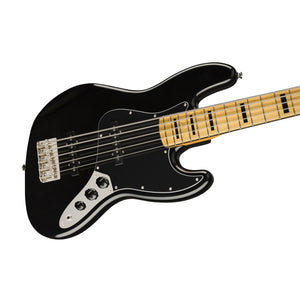 Squier Classic Vibe 70s Jazz 5-String Bass Guitar, Maple FB, Black