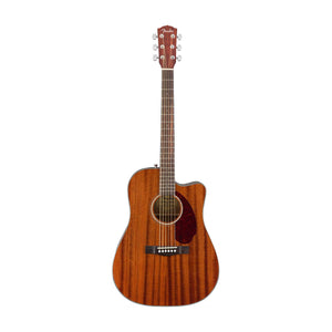 Fender CD-140SCE Dreadnought Acoustic Guitar w/Cutaway & Electronics & Case, All Mahogany