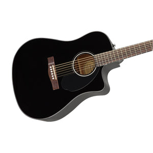 Fender CD-60SCE Dreadnought Acoustic Guitar, Walnut FB, Black