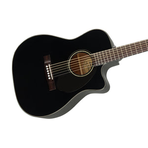 Fender CC-60SCE Concert Acoustic Guitar, Walnut FB, Black