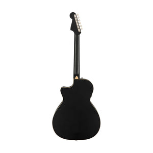 Fender California Newporter Special Medium-Sized Acoustic Guitar w/Bag, Matte Black