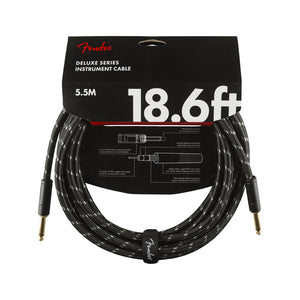 Fender Deluxe Series Instrument Cable, 18.6ft, Black Tweed