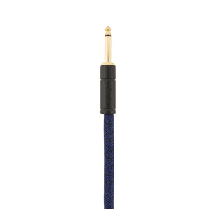 Fender Festival Hemp Angled Instrument Cable, 10ft, Pure Hemp, Blue Dream