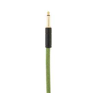 Fender Festival Hemp Angled Instrument Cable, 18.6ft, Pure Hemp, Green