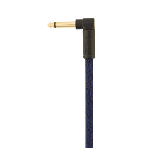 Fender Festival Hemp Angled Instrument Cable, 18.6ft, Pure Hemp, Blue Dream