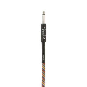 Fender Festival Hemp Straight Instrument Cable, 18.6ft, Pure Hemp, Rainbow