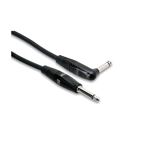 Hosa HGTR-015R Pro Guitar Cable, Straight to Angled, 15ft