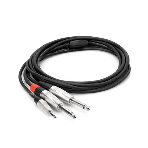 Hosa HMP-010Y Pro Y Cable, 3.5mm TRS to 1/4inch, 10ft