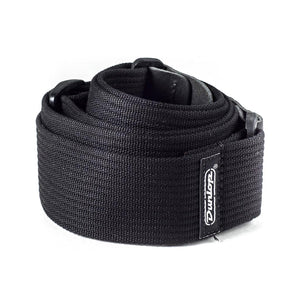 Jim Dunlop D27-01BK Ribbed Cotton Guitar Strap, Black