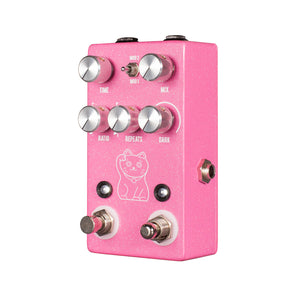 JHS Lucky Cat Tape/Digital Delay Guitar Effects Pedal, Pink