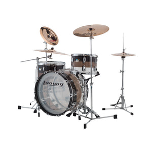 Ludwig L94233LX76WC Vistalite 3-Piece Shell Pack LIMITED EDITION (22B+16F+13T), Tri-Band Black