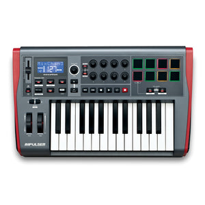 Novation Impulse 25 USB MIDI Controller KB 2 Octave, Touch Sensitive Controls, LED Light Rings