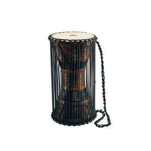 MEINL Percussion ATD-L 8x16inch African Wood Talking Drum, Brown/Black