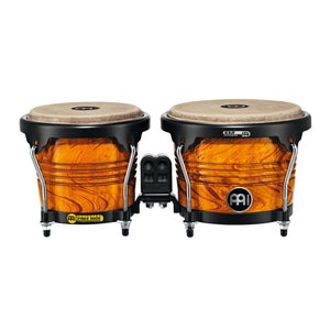 MEINL Percussion FWB190AF 6-3/4+8inch Marathon Designer Series Wood Bongo, Amber Flame