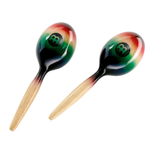 MEINL Percussion MWM1MC Wood Maracas, Oval, Multi Color