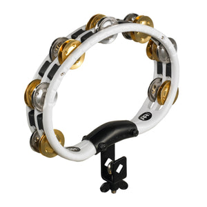 MEINL TMT2M-WH Mountable Recording-Combo ABS Tambourine w/Dual-Alloy Jingles, White