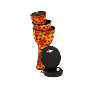 MEINL Viva Rhythm VR-SDJSET-NH 8+10+12inch Pop Off Djembe Set, Soft Sound Series, Pre-Tuned Napa Hea