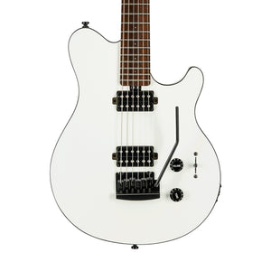 Sterling by Music Man AX3S Axis Electric Guitar, Rosewood FB, White w/Black Binding (AX3S-WH-R1)