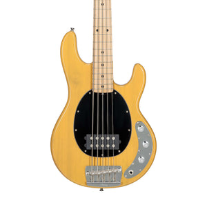 Sterling by Music Man RAY25CA-BSC 5-String Electric Bass Guitar, Maple FB, Butterscotch (RAY25CA-BSC-M1)