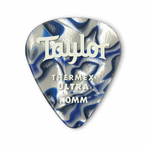 Taylor Premium DarkTone 351 Thermex Ultra Picks, Blue Swirl, 1.00mm, 6-Pack