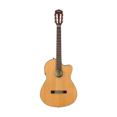 Fender CN-140SCE Nylon Classical Guitar w/Case, Walnut FB, Natural